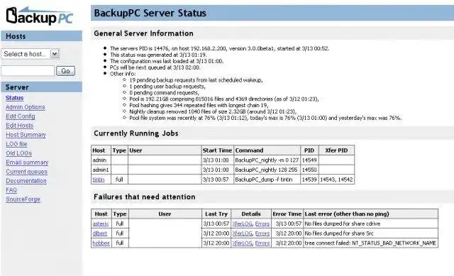 Mag-download ng web tool o web app BackupPC
