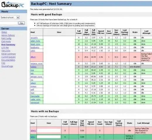 Laden Sie das Web-Tool oder die Web-App BackupPC herunter