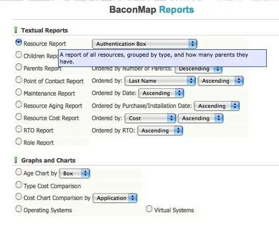 Laden Sie das Web-Tool oder die Web-App herunter BaconMap - IT Resource Manager