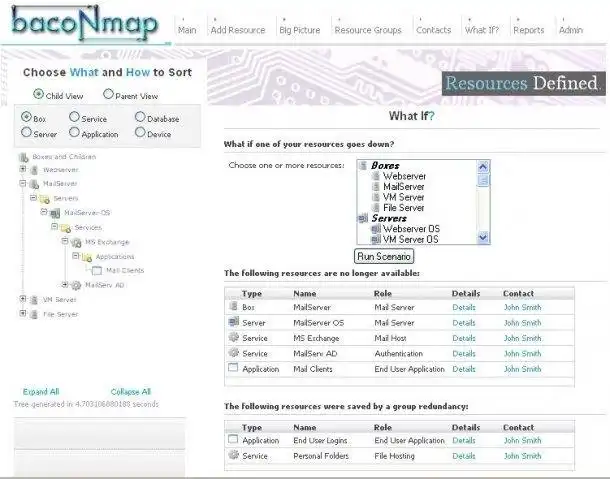 Download web tool or web app BaconMap - IT Resource Manager