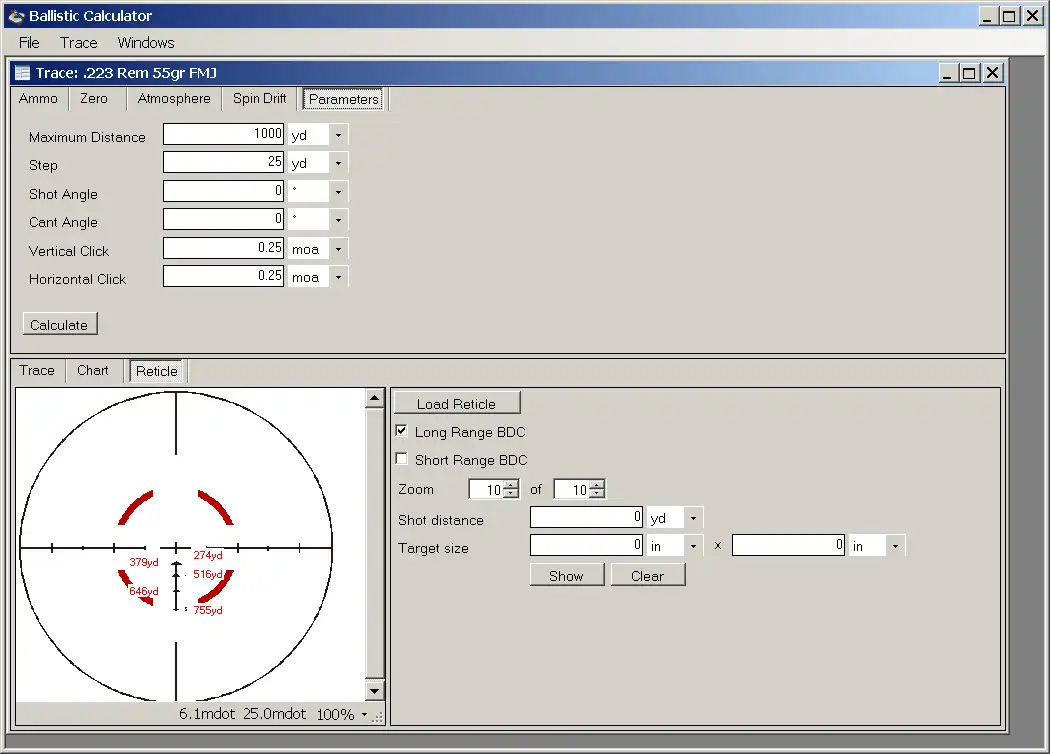 Download web tool or web app Ballistic Calculator