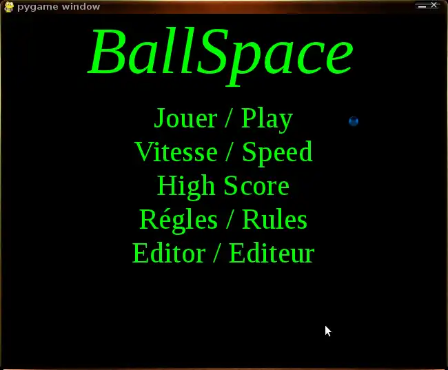 ດາວໂຫຼດເຄື່ອງມືເວັບ ຫຼື web app ballspace ເພື່ອແລ່ນໃນ Linux ອອນໄລນ໌