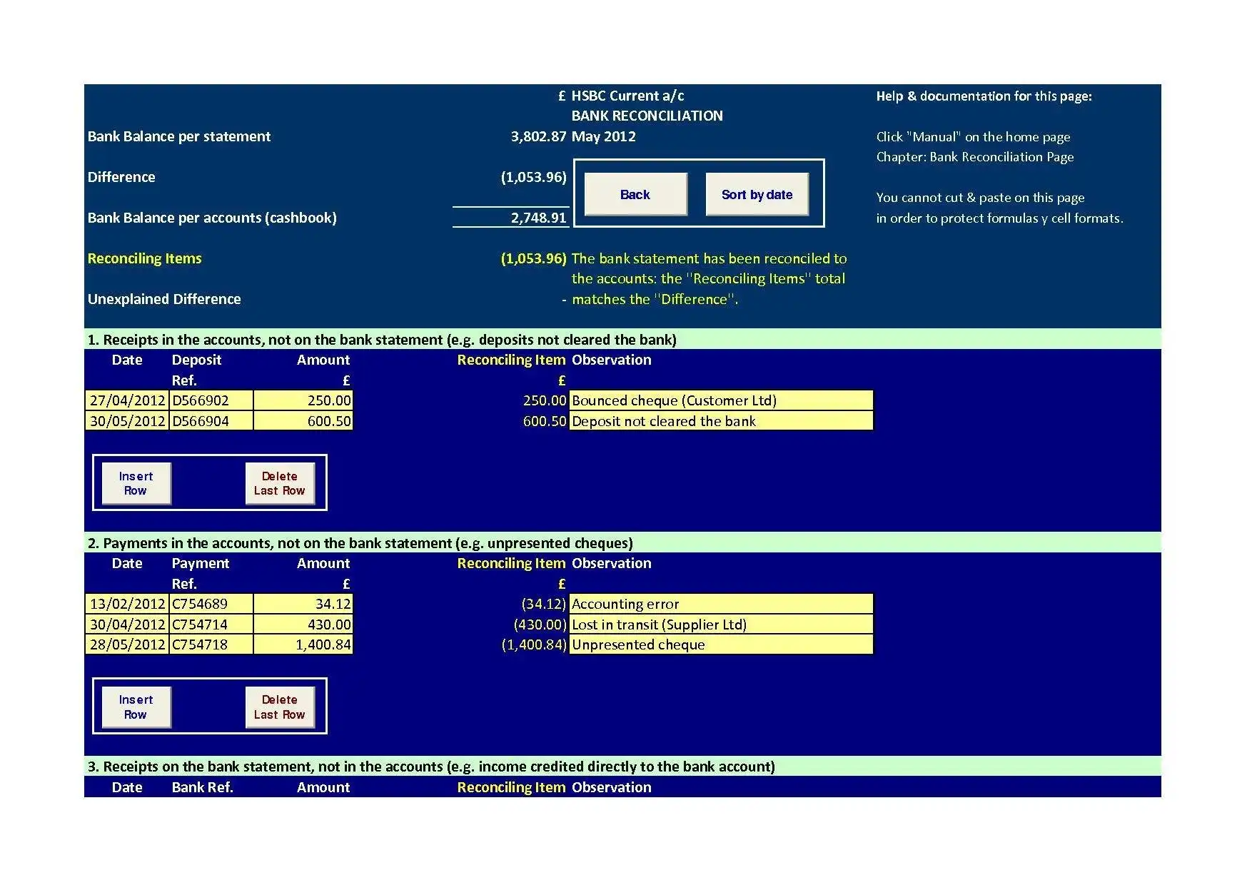 下载网络工具或网络应用程序 Bank Reconciliation Pro (Excel)