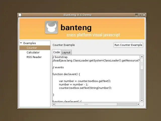 Unduh alat web atau aplikasi web Banteng