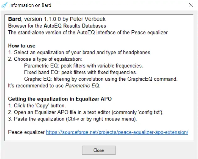 Download web tool or web app Bard - Browser AutoEQ