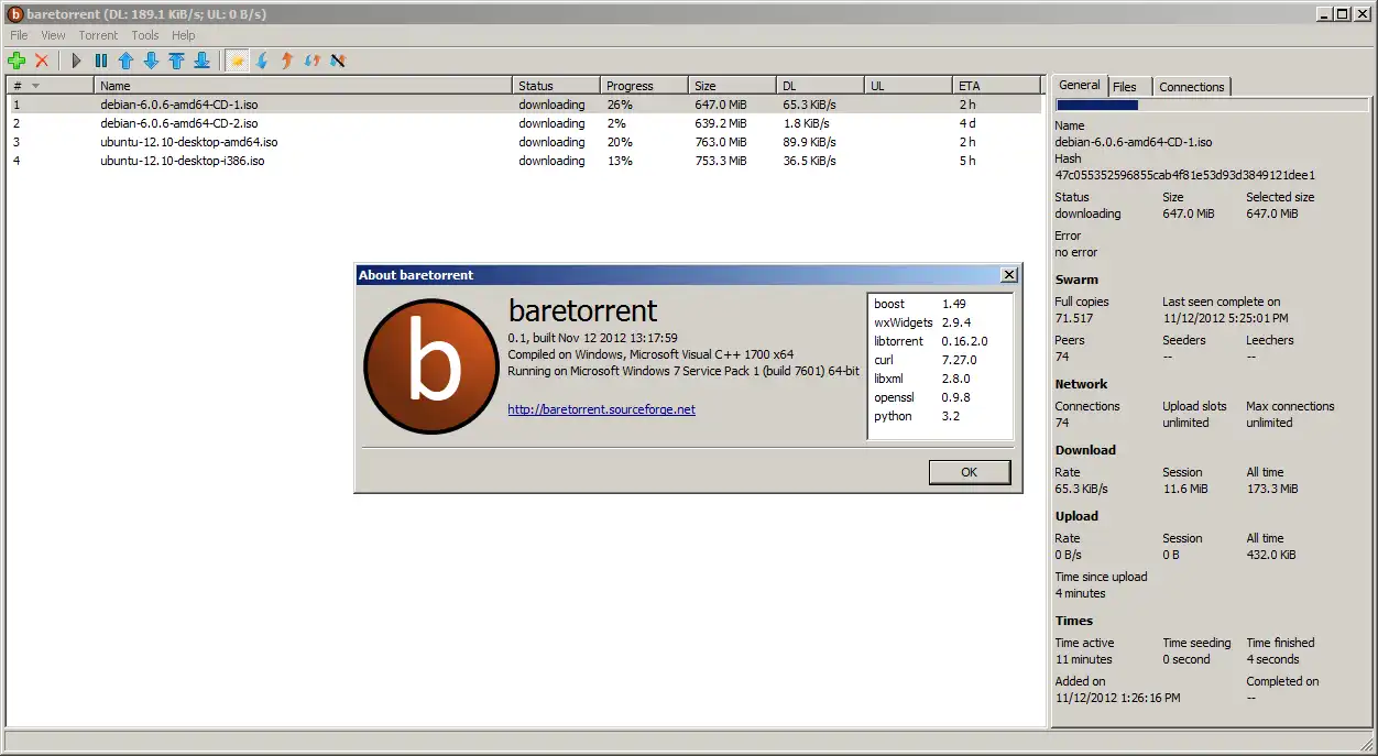 Mag-download ng web tool o web app na baretorrent