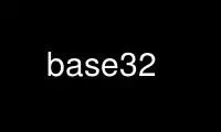 Run base32 in OnWorks free hosting provider over Ubuntu Online, Fedora Online, Windows online emulator or MAC OS online emulator