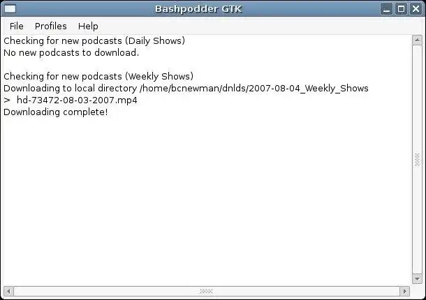 Web aracını veya web uygulamasını indirin Bashpodder GTK (bir podcast istemcisi)