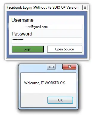 Download web tool or web app Basic Facebook Login Source