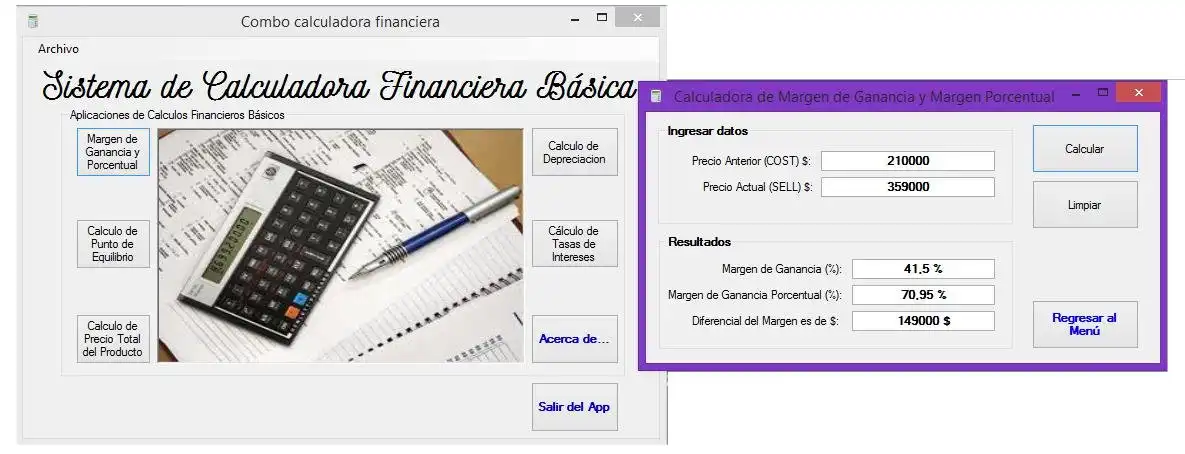 Download web tool or web app Basic Finnancial Calculator