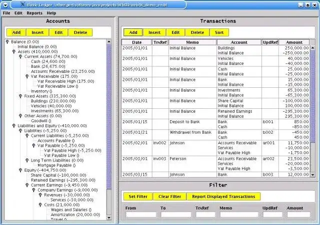 Download web tool or web app Basic Ledger