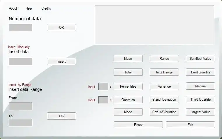 Download web tool or web app Basic Statistics