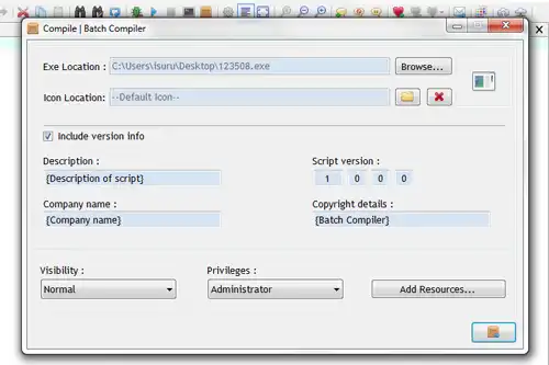 Download web tool or web app Batch Compiler