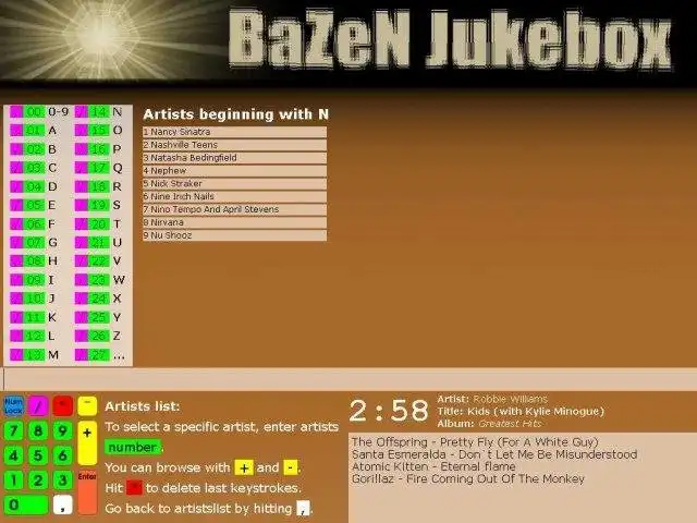 Загрузите веб-инструмент или веб-приложение BaZeN Jukebox