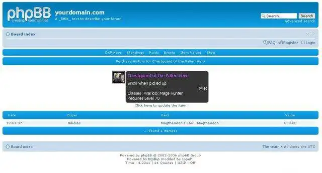 Download web tool or web app bbDKP to run in Linux online