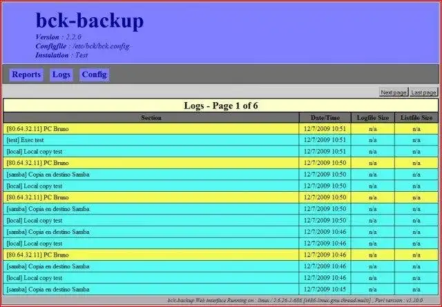 Baixar ferramenta da web ou aplicativo da web bck-backup
