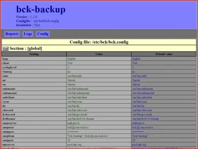 Завантажте веб-інструмент або веб-програму bck-backup