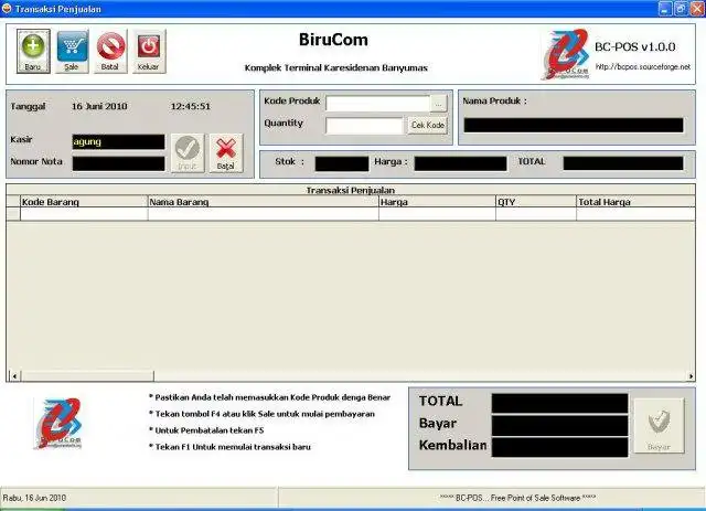Download web tool or web app BC-POS