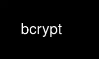 Run bcrypt in OnWorks free hosting provider over Ubuntu Online, Fedora Online, Windows online emulator or MAC OS online emulator