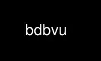 Run bdbvu in OnWorks free hosting provider over Ubuntu Online, Fedora Online, Windows online emulator or MAC OS online emulator
