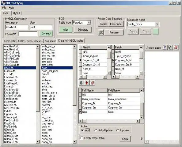 Download web tool or web app BdeToSQL