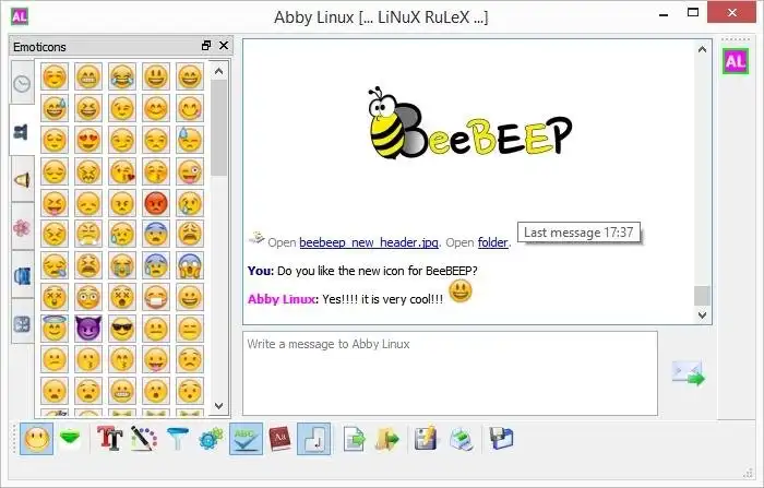 Download web tool or web app BeeBEEP (Free Office Messenger)