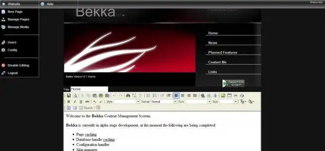 Download web tool or web app Bekka CMS