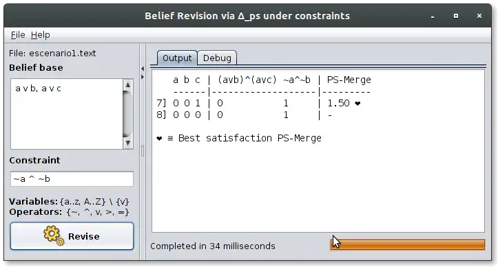 Download web tool or web app Belief Reviser to run in Windows online over Linux online