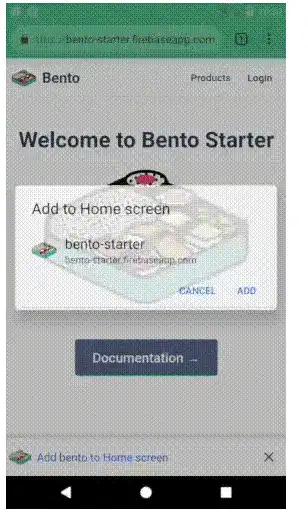 Baixe a ferramenta da web ou aplicativo da web bento-starter