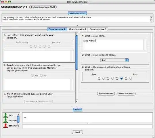 Download web tool or web app Bess Peer Assessment Software
