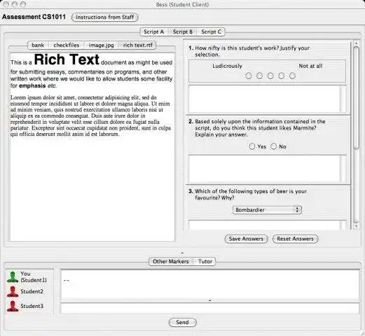 Mag-download ng web tool o web app na Bess Peer Assessment Software