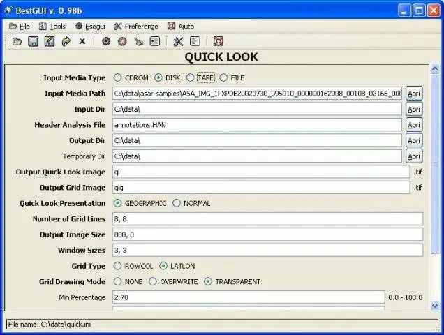 Scarica lo strumento Web o l'app Web bestgui da eseguire in Windows online su Linux online