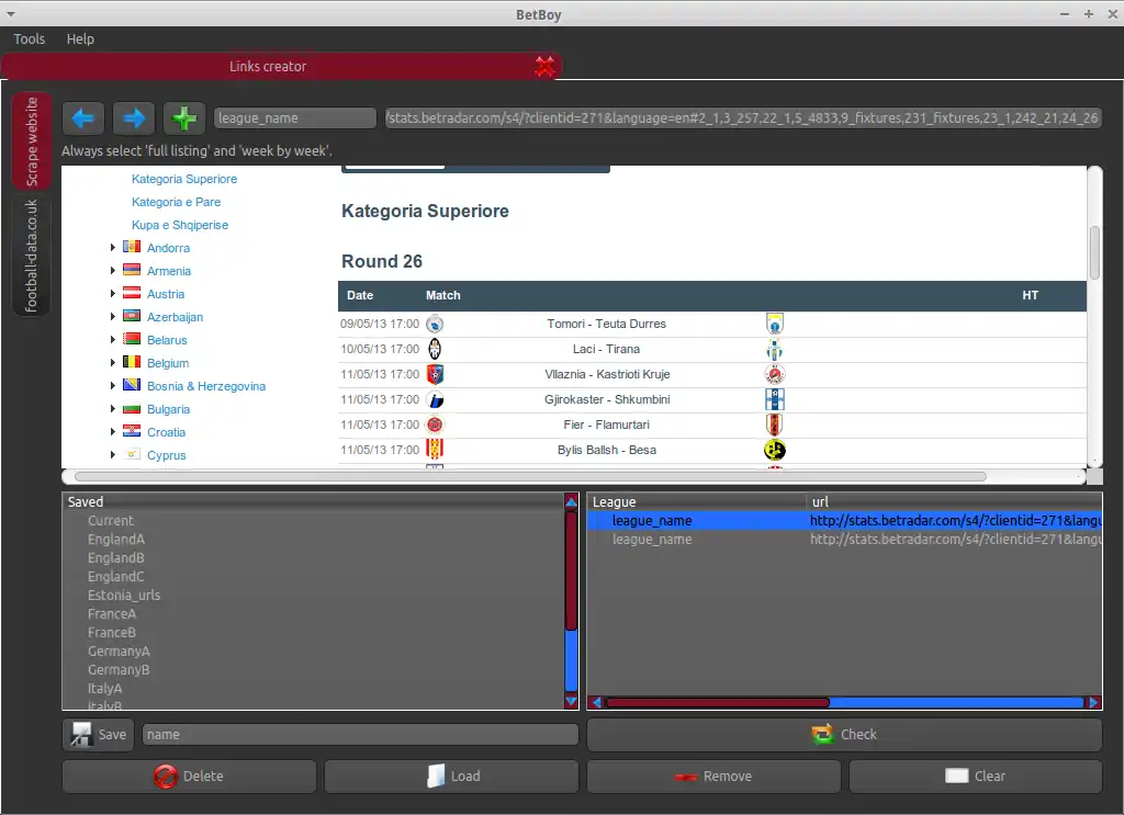 Télécharger l'outil Web ou l'application Web BetBoy