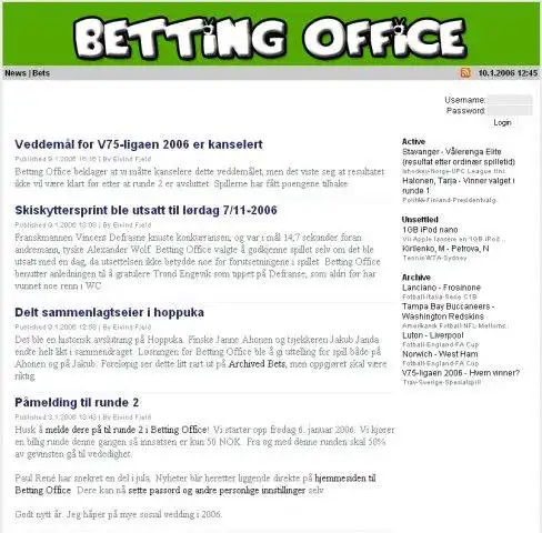 قم بتنزيل أداة الويب أو تطبيق الويب Betting Office