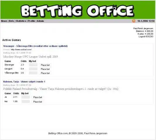 Download web tool or web app Betting Office to run in Linux online