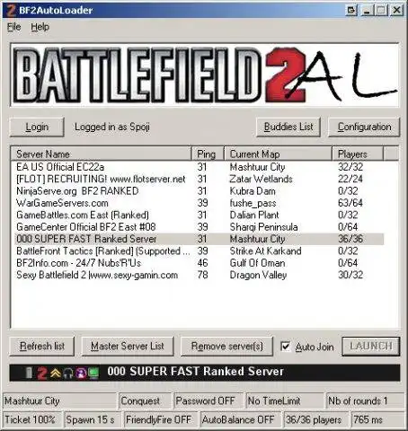 Download web tool or web app BF2AutoLoader (BF2AL) to run in Windows online over Linux online