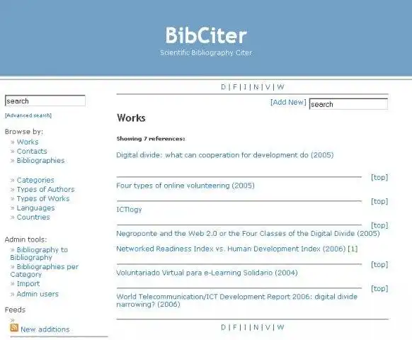 웹 도구 또는 웹 앱 BibCiter 다운로드