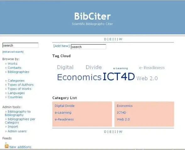 웹 도구 또는 웹 앱 BibCiter 다운로드