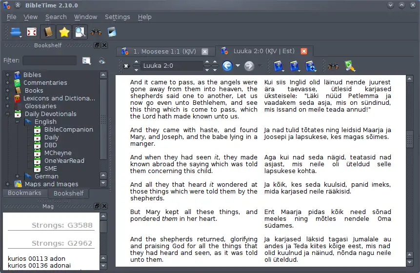 Muat turun alat web atau aplikasi web BibleTime