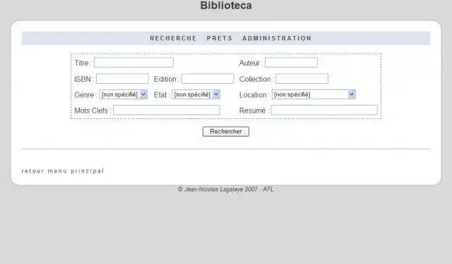 Download web tool or web app Biblioteca