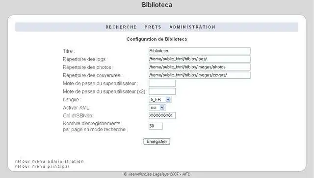 Download web tool or web app Biblioteca