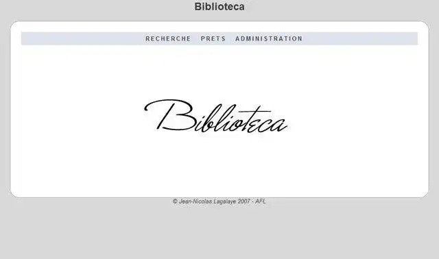 Download web tool or web app Biblioteca