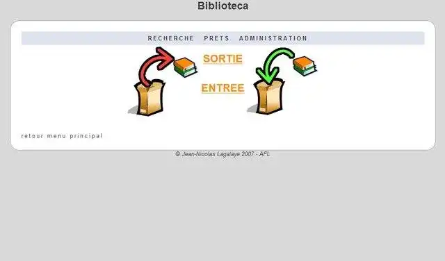Download web tool or web app Biblioteca