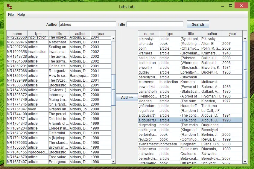 Download web tool or web app Bibtex Import