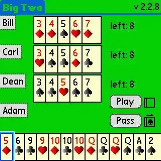 Download web tool or web app BigTwo for Palm OS v2 to run in Windows online over Linux online