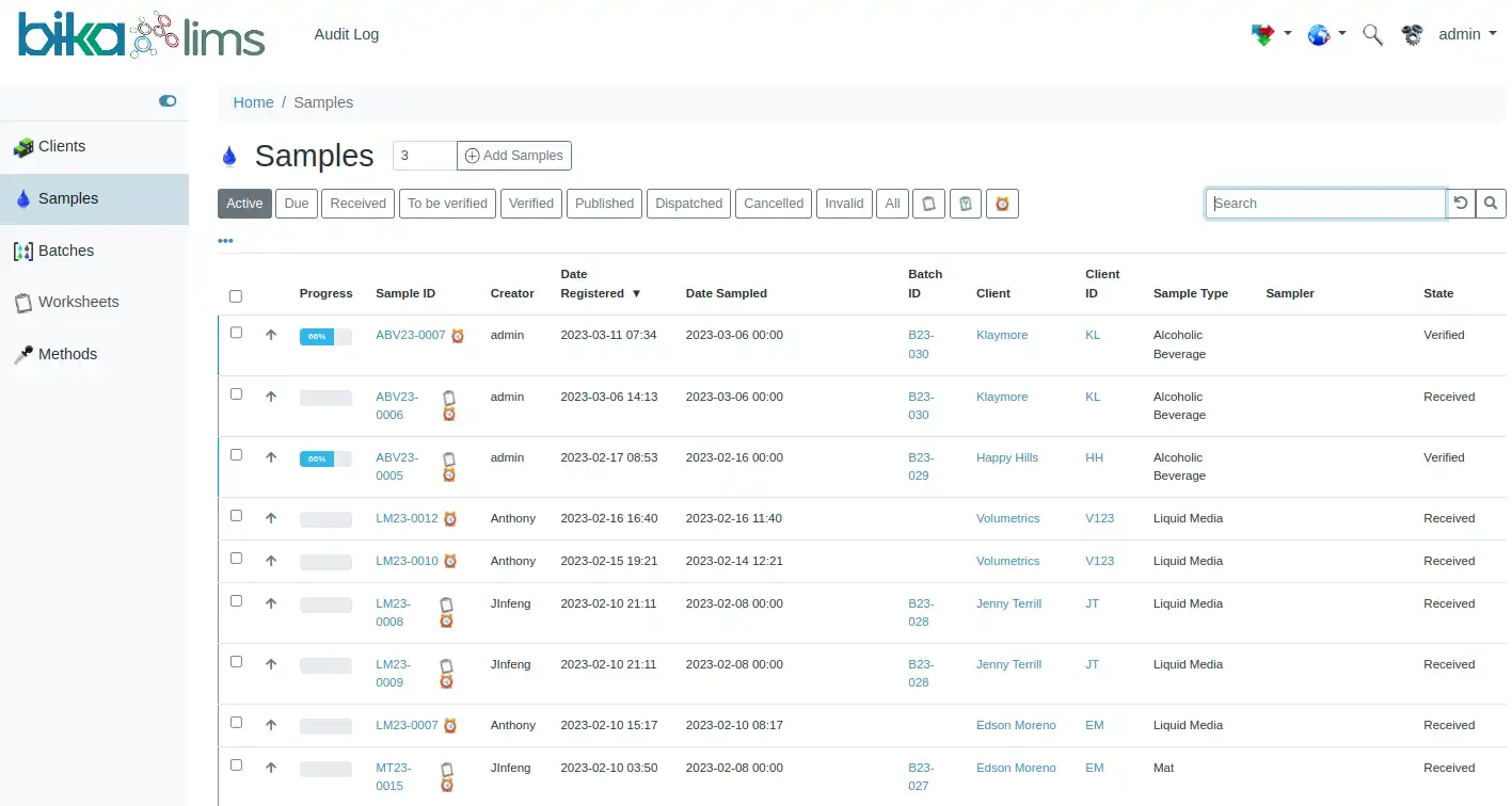 Unduh alat web atau aplikasi web Bika Open Source LIMS/LIS