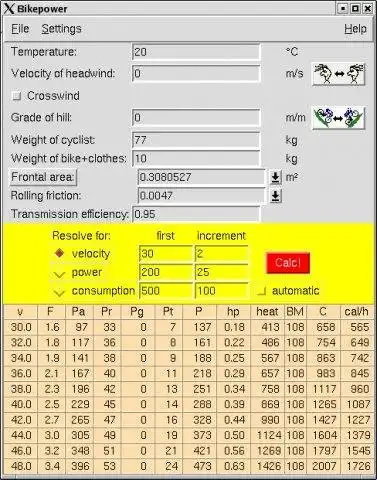 Download web tool or web app BikePower