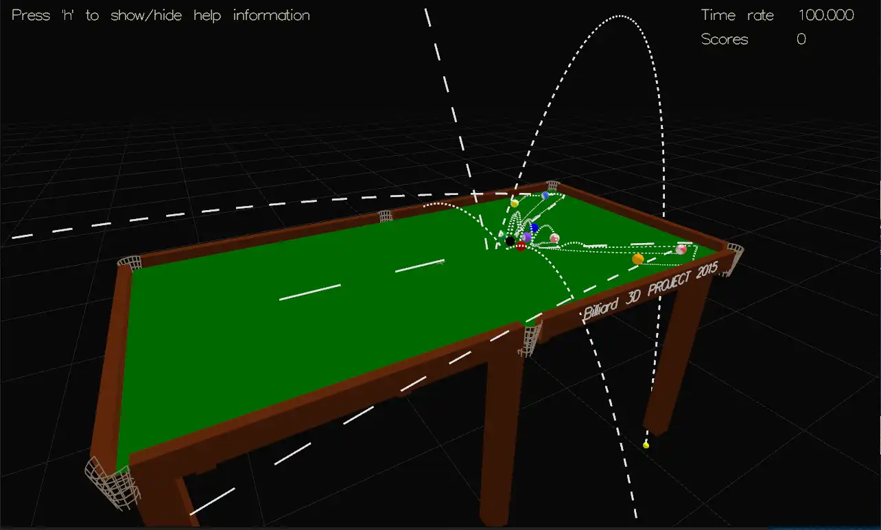 قم بتنزيل أداة الويب أو تطبيق الويب Billiard 3D Project