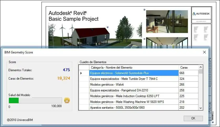 Завантажте веб-інструмент або веб-програму BIM geometry Score