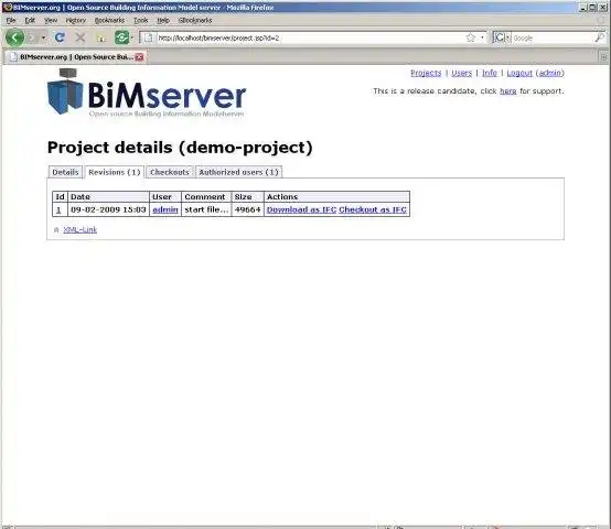 Download web tool or web app bimserver.org